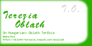 terezia oblath business card