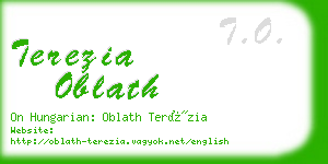 terezia oblath business card